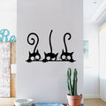Lovely 3 Black Cute Cats Wall