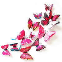 12pcs Wall Stickers Set 3D Butterfly Colorful