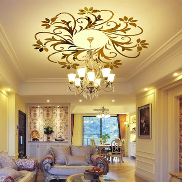Ceiling decorations 3d acrylic mirror wall
