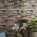 Vintage 3D Embossed Brick Wallpaper Living